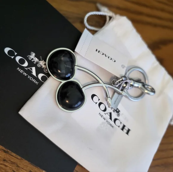 Coach Coachtopia Black Cherry Keychain / Bag Charm - Picture 11 of 11